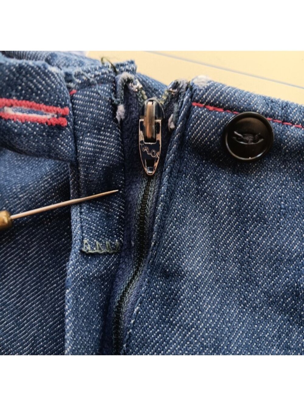 Denim Jeans True Vintage 1970's High-Waisted 24x25 Blue Pykettes Stretch Hippie